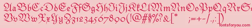 Monarchiatext Font – Red Fonts on Pink Background