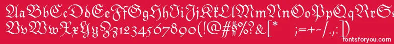 Monarchiatext Font – White Fonts on Red Background