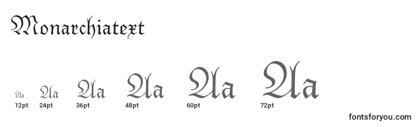 Monarchiatext Font Sizes