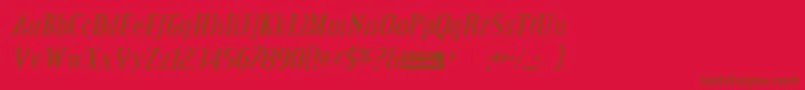 Creditvalleyitalic Font – Brown Fonts on Red Background