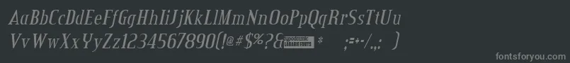 Creditvalleyitalic Font – Gray Fonts on Black Background