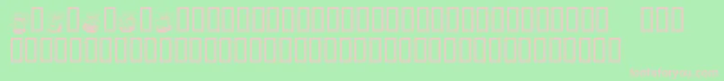 KrCoffeeDings Font – Pink Fonts on Green Background