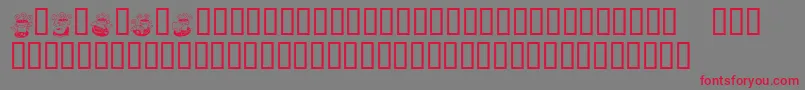 KrCoffeeDings Font – Red Fonts on Gray Background