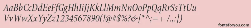 MinionproCnitsubh Font – Black Fonts on Pink Background