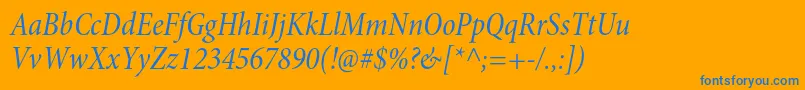 MinionproCnitsubh Font – Blue Fonts on Orange Background