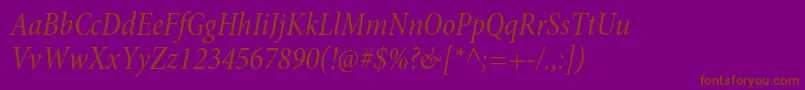 MinionproCnitsubh Font – Brown Fonts on Purple Background