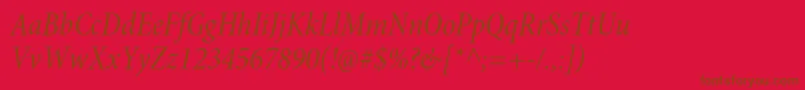 MinionproCnitsubh Font – Brown Fonts on Red Background