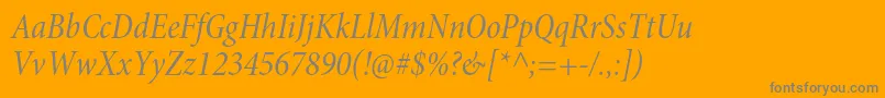 MinionproCnitsubh Font – Gray Fonts on Orange Background