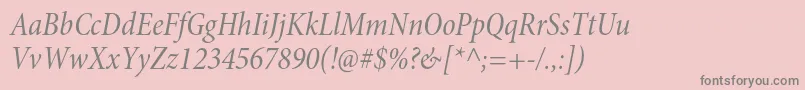 MinionproCnitsubh Font – Gray Fonts on Pink Background