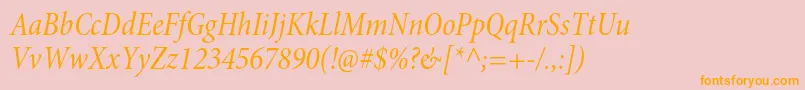 MinionproCnitsubh Font – Orange Fonts on Pink Background