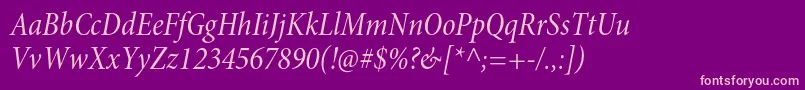 MinionproCnitsubh Font – Pink Fonts on Purple Background