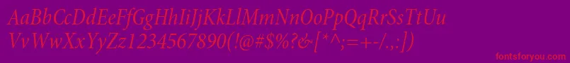 MinionproCnitsubh Font – Red Fonts on Purple Background