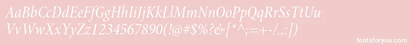 MinionproCnitsubh Font – White Fonts on Pink Background