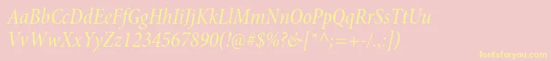 MinionproCnitsubh Font – Yellow Fonts on Pink Background