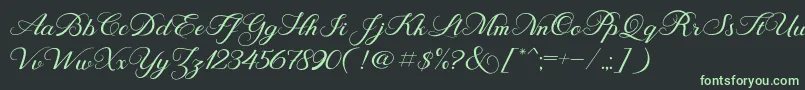 Шрифт BehindScript – зелёные шрифты на чёрном фоне