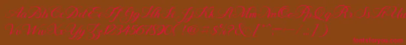 BehindScript Font – Red Fonts on Brown Background