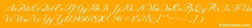 BehindScript Font – White Fonts on Orange Background