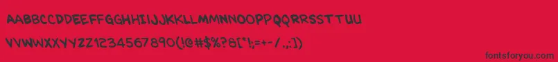 Kangaroocourtleft Font – Black Fonts on Red Background