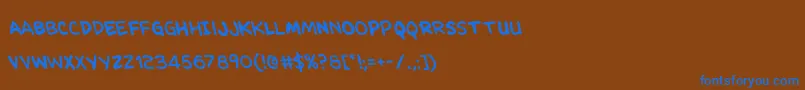 Kangaroocourtleft Font – Blue Fonts on Brown Background