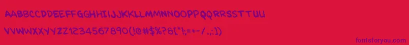 Шрифт Kangaroocourtleft – фиолетовые шрифты на красном фоне