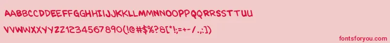 Kangaroocourtleft Font – Red Fonts on Pink Background