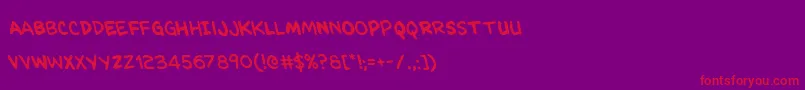 Kangaroocourtleft Font – Red Fonts on Purple Background