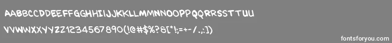 Kangaroocourtleft Font – White Fonts on Gray Background