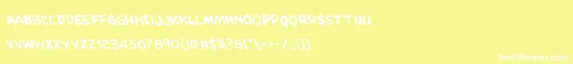 Kangaroocourtleft Font – White Fonts on Yellow Background