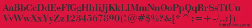 BauerBodoniBoldBt Font – Black Fonts on Red Background