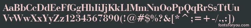BauerBodoniBoldBt Font – Pink Fonts on Black Background