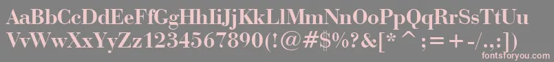 BauerBodoniBoldBt Font – Pink Fonts on Gray Background