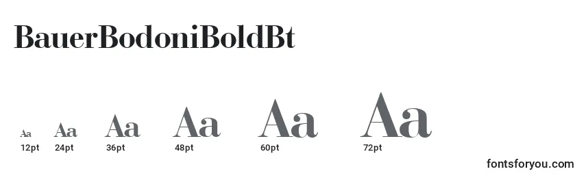 BauerBodoniBoldBt Font Sizes