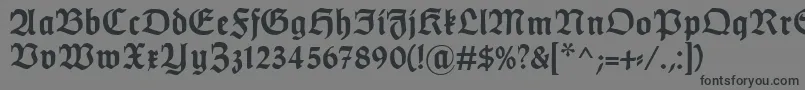 フォントHumboldtfrakturBold – 黒い文字の灰色の背景