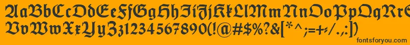 HumboldtfrakturBold Font – Black Fonts on Orange Background