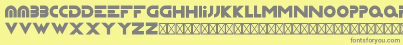 フォントCapsture – 黄色の背景に灰色の文字