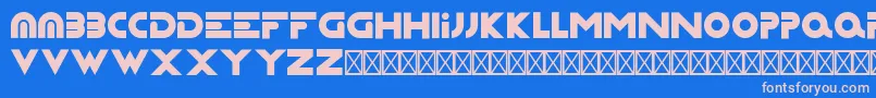 Capsture Font – Pink Fonts on Blue Background