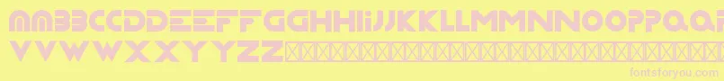 Capsture Font – Pink Fonts on Yellow Background