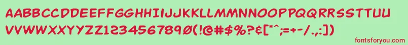 Buddychampionexpand Font – Red Fonts on Green Background