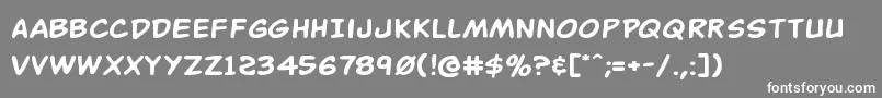 Buddychampionexpand Font – White Fonts on Gray Background