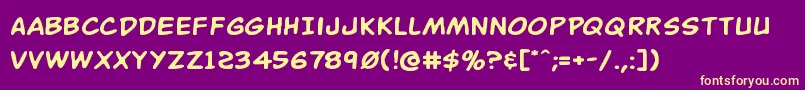 Buddychampionexpand Font – Yellow Fonts on Purple Background