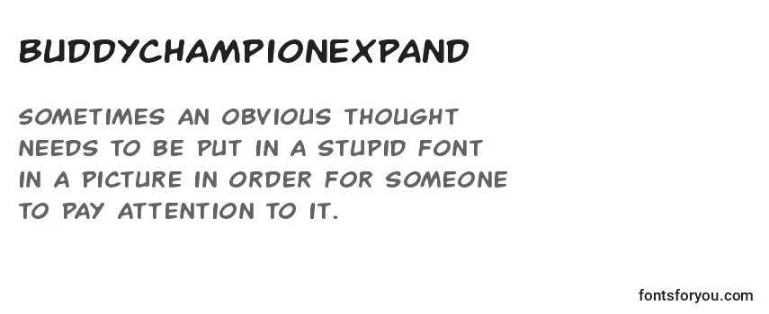 Buddychampionexpand Font