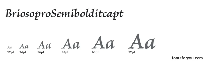 Размеры шрифта BriosoproSemibolditcapt