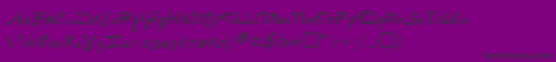 WheedlesskRegular-Schriftart – Schwarze Schriften auf violettem Hintergrund