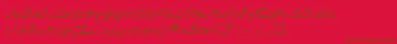 Lisätietoja WheedlesskRegular-fontista WheedlesskRegular-fontti – ruskeat fontit punaisella taustalla
