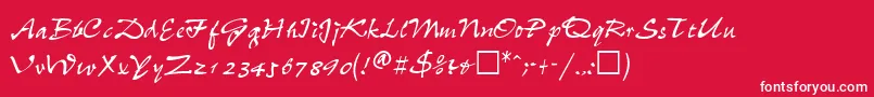 WheedlesskRegular Font – White Fonts on Red Background