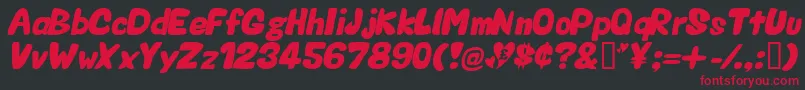 Valeo Font – Red Fonts on Black Background