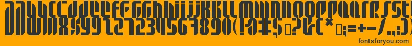 Шрифт Bdalm ffy – чёрные шрифты на оранжевом фоне
