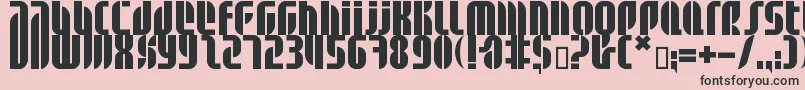 Bdalm ffy-Schriftart – Schwarze Schriften auf rosa Hintergrund