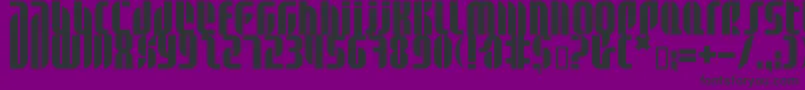Bdalm ffy-fontti – mustat fontit violetilla taustalla