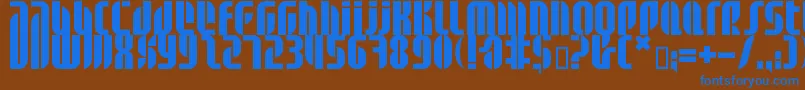 Czcionka Bdalm ffy – niebieskie czcionki na brązowym tle